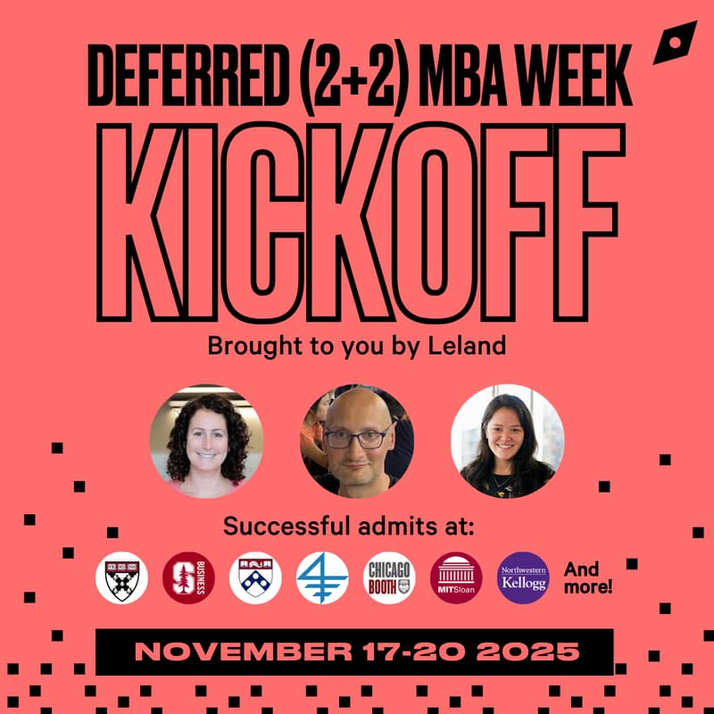 Cover Image for Deferred (2+2) MBA Application Week Kickoff