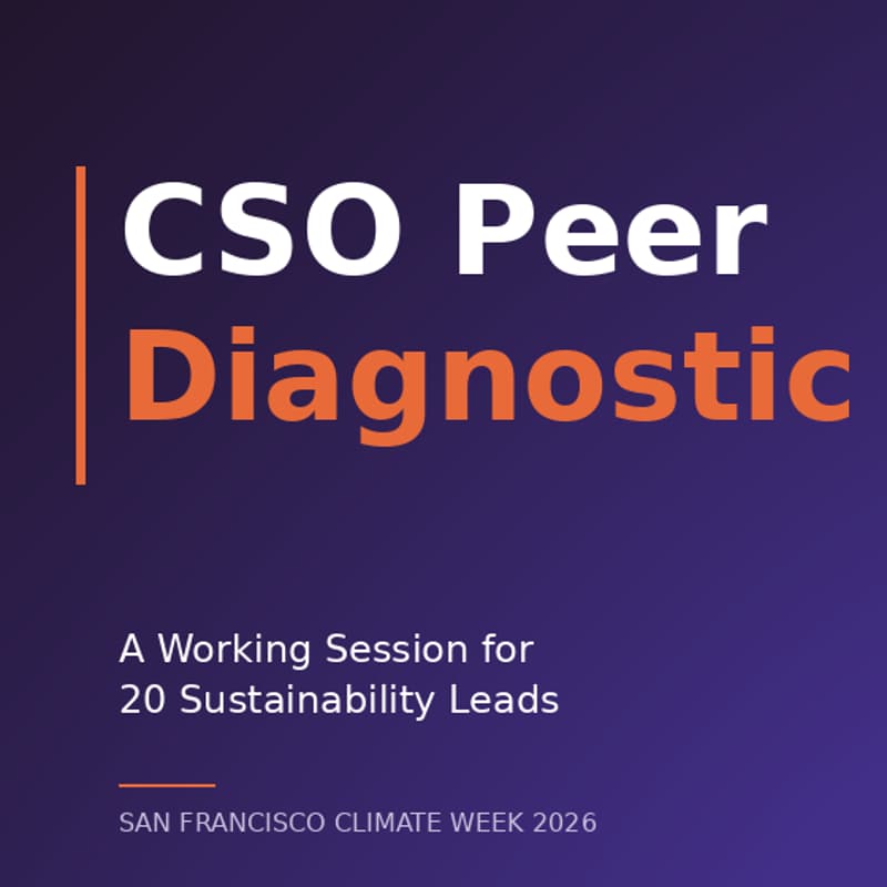 Cover Image for Scope 3 Under Tariffs & The CSO Authority Gap: A Working Session for 20 Sustainability Leads