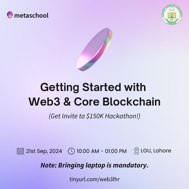 Cover Image for Getting Started with Web3 & Core Blockchain