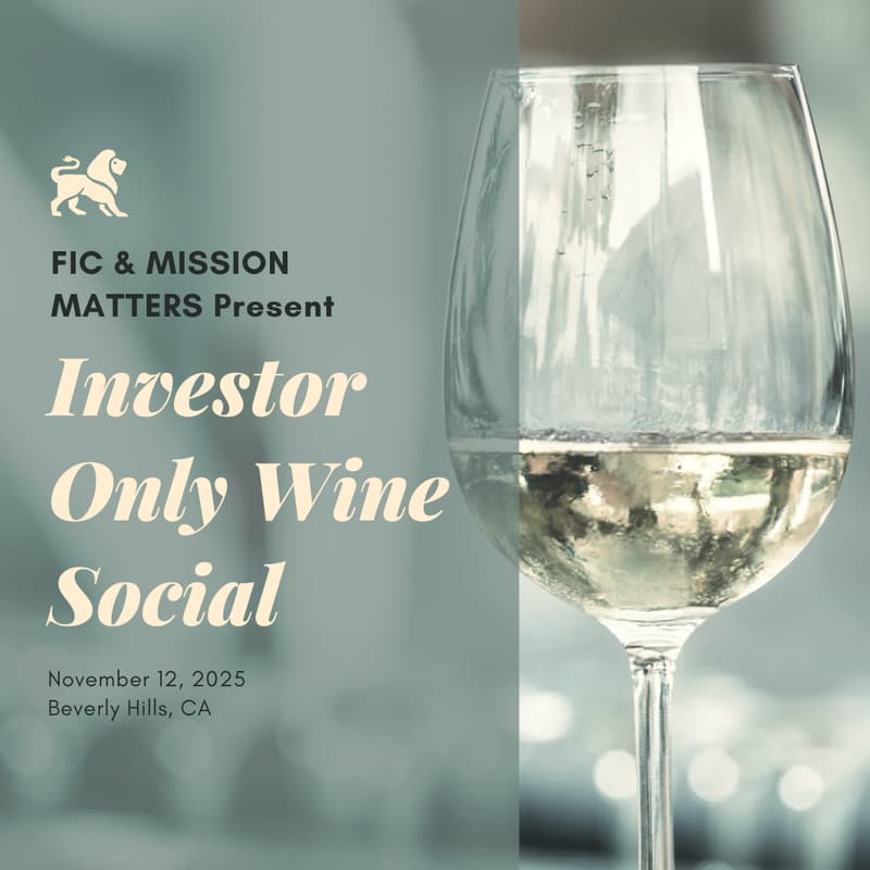 Cover Image for Tech-Investor-Only *Wine Social* by FIC & Mission Matters