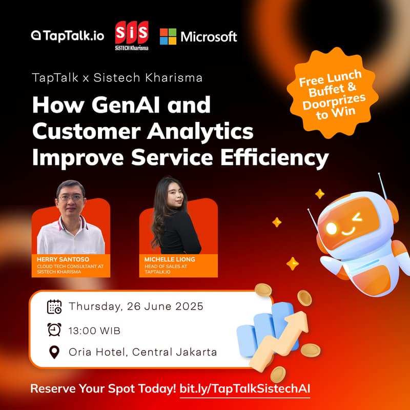Cover Image for TapTalk x Sistech Kharisma: How GenAI and Customer Analytics Improve Service Efficiency