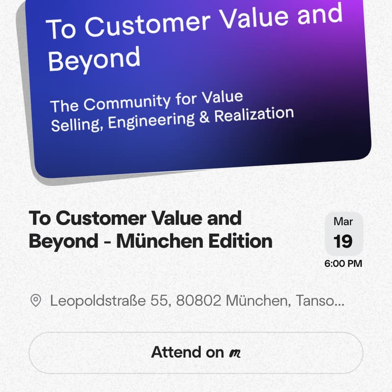 Cover Image for To Customer Value and Beyond - München Edition