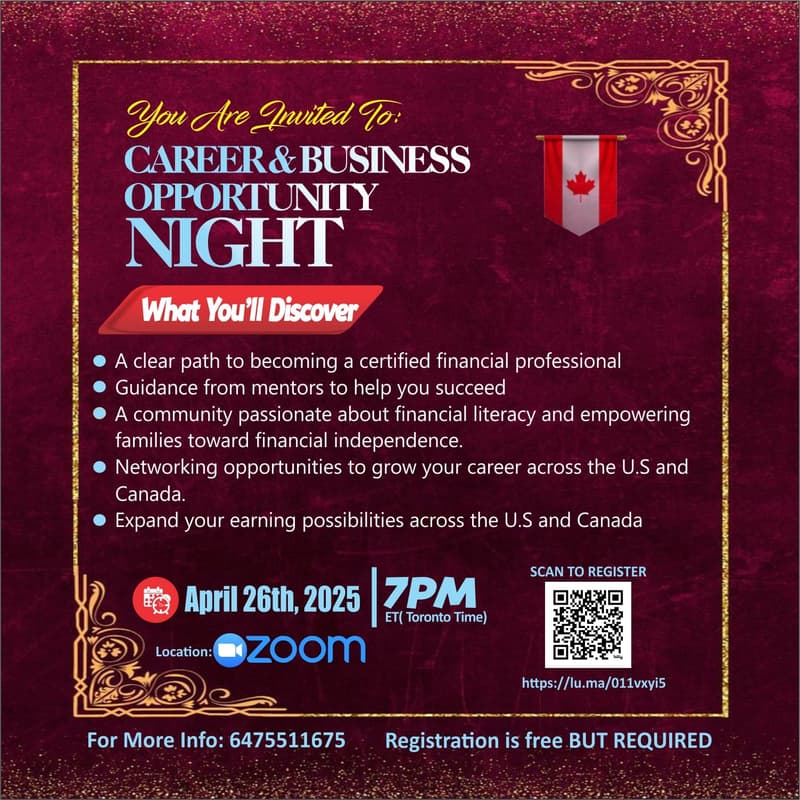Cover Image for Career and Business Opportunity