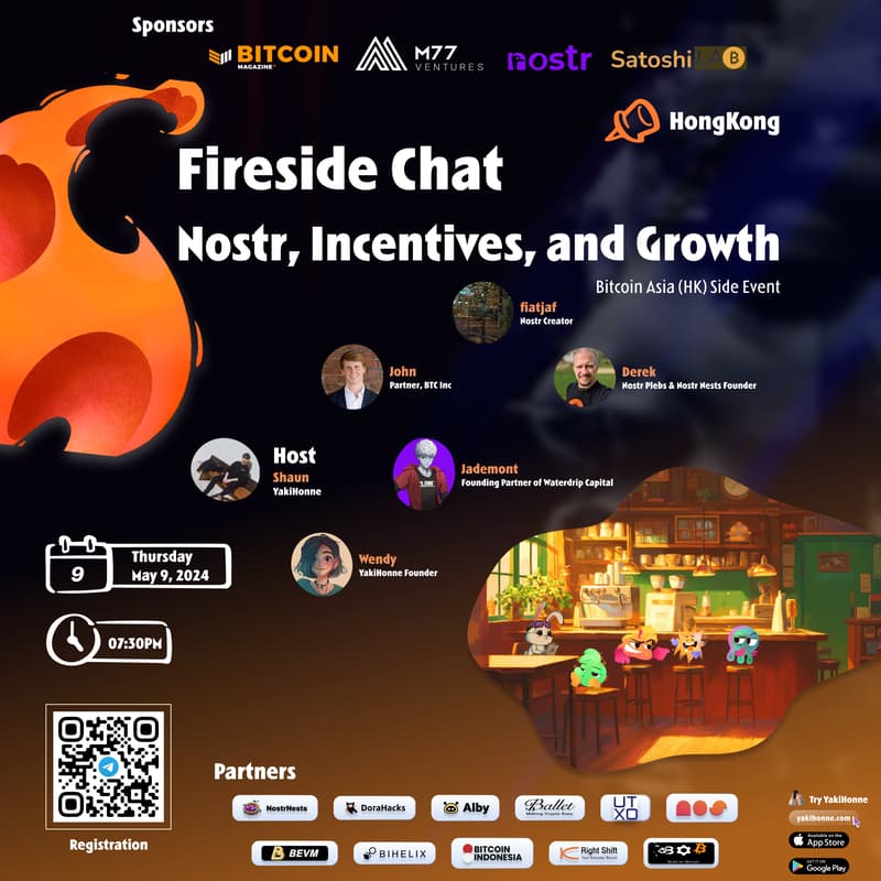 Cover Image for Fireside Chat-Nostr, Incentives, Growth.