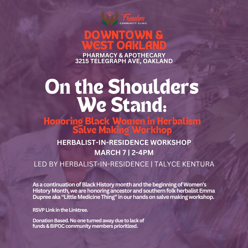 Cover Image for On the Shoulders We Stand:Honoring Black Women in Herbalism Salve Making Workshop