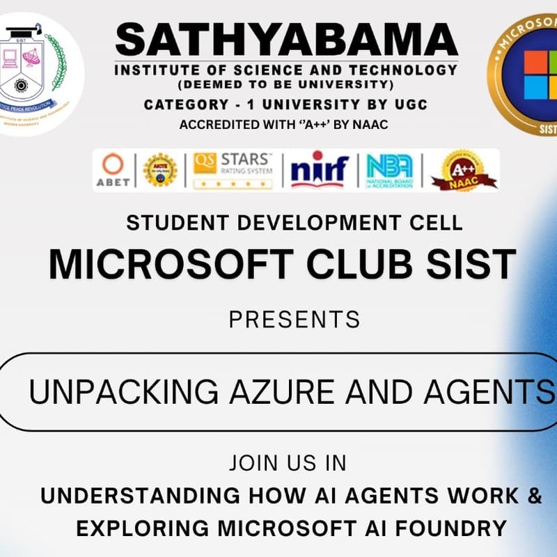 Cover Image for Microsoft Club SIST - Unpacking Azure and Agents