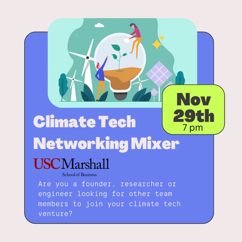 Cover Image for USC Climate Tech Networking Mixer