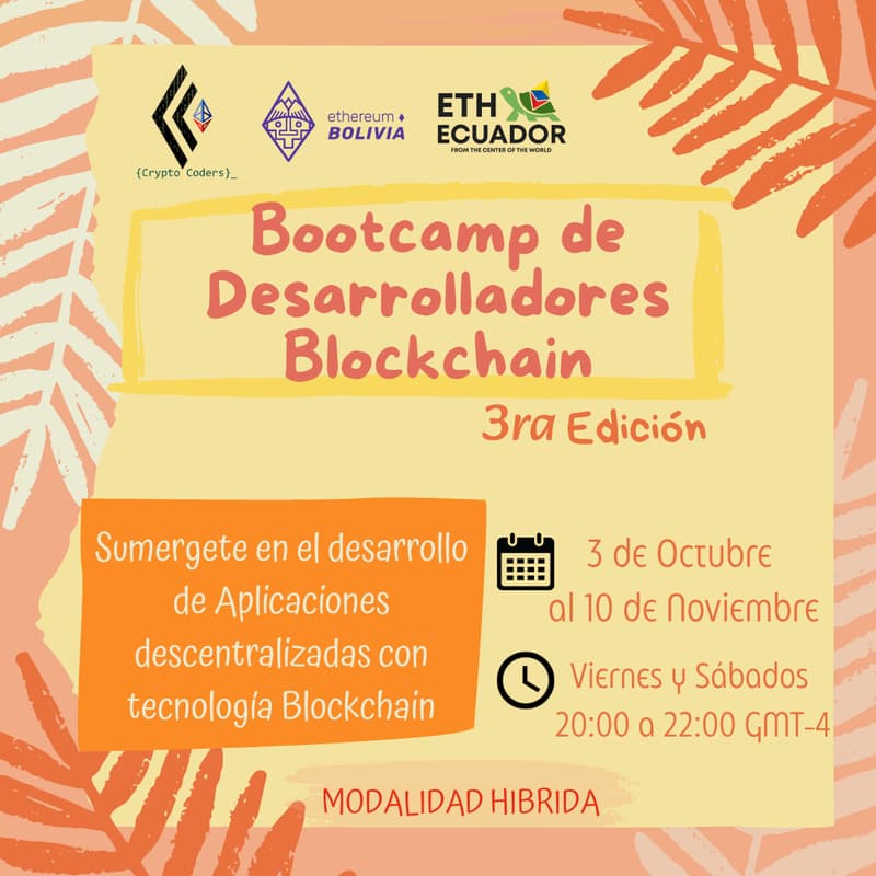 Cover Image for Crypto Coders | Bootcamp de desarrolladores Blockchain