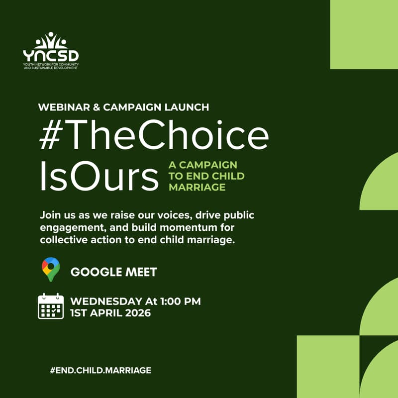 Cover Image for #TheChoiceIsOurs: A webinar & Campaign Launch to End Child Marriage