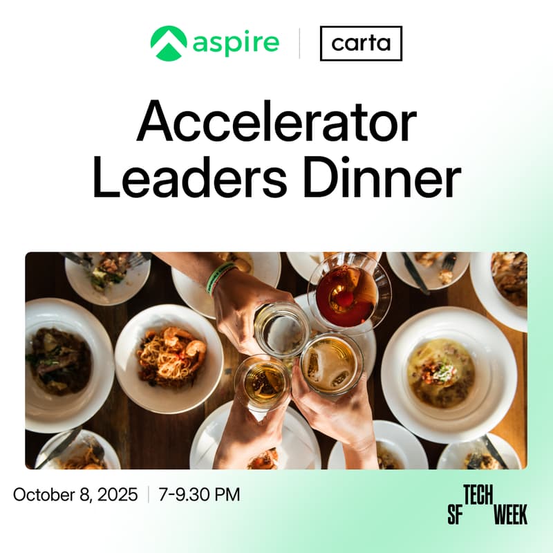 Cover Image for Accelerator Leaders Dinner with Carta & Aspire