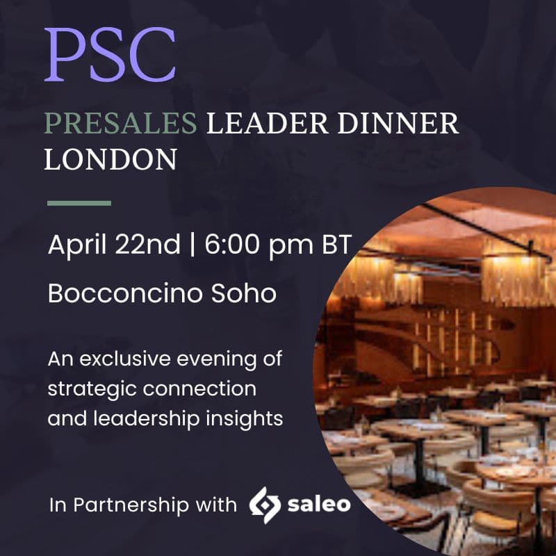 Cover Image for Presales Leader Dinner London