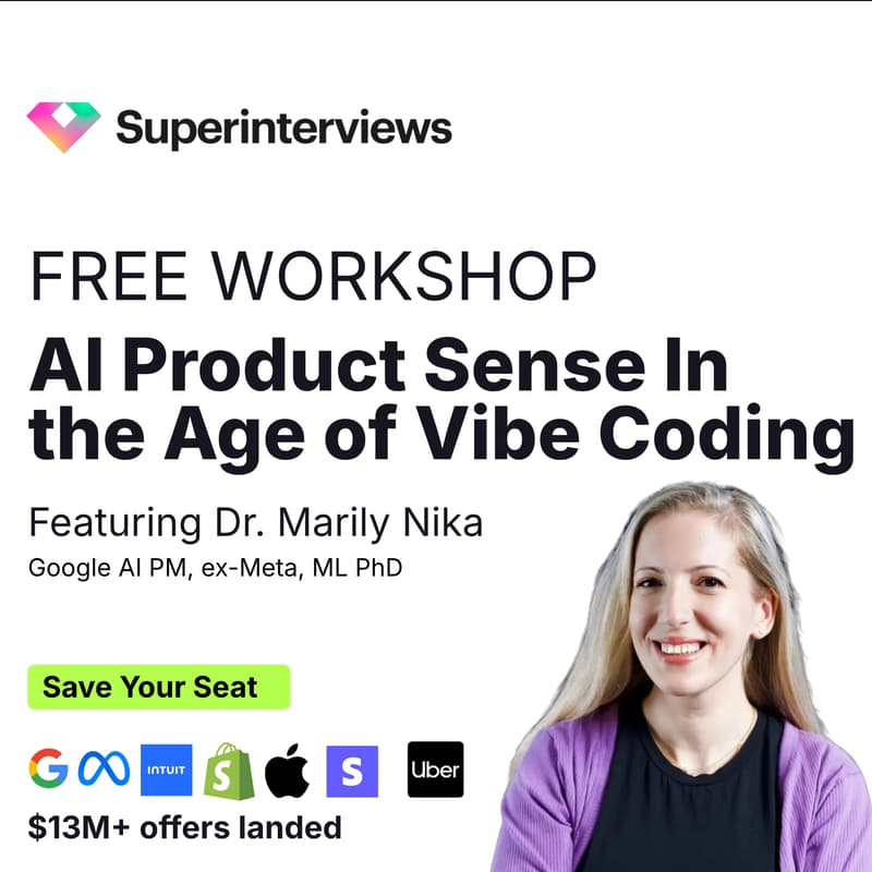 Cover Image for FREE WORKSHOP: AI Product Sense in the Age of Vibe Coding with Google AI PM Dr. Marily Nika