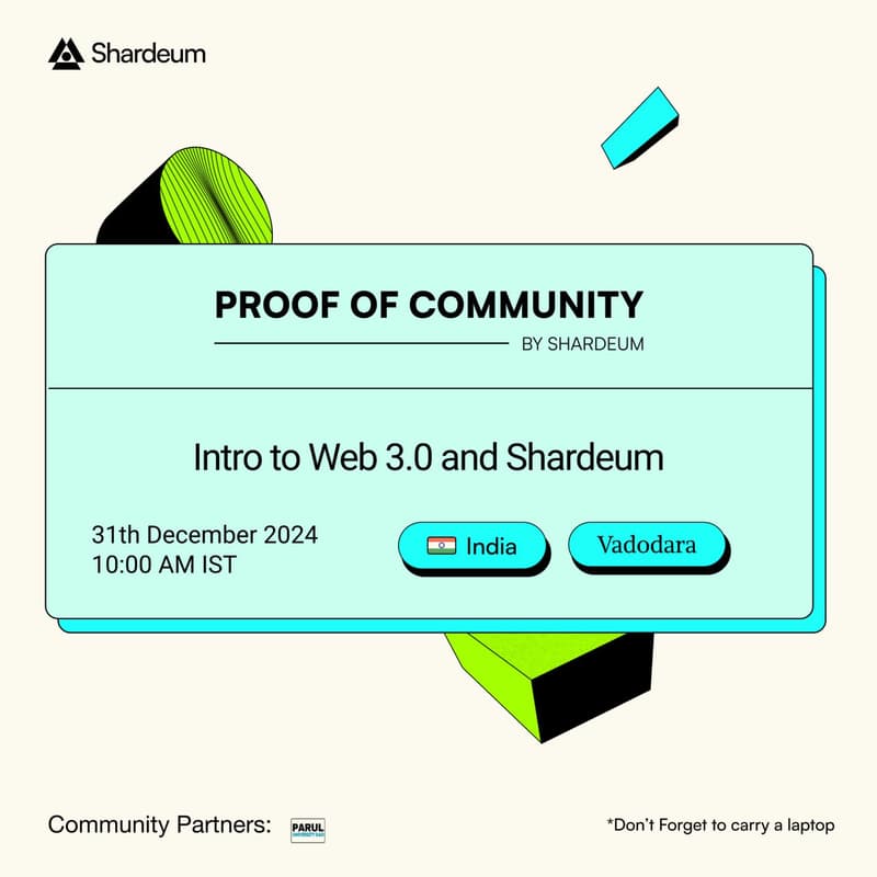 Cover Image for Shardeum Campus Workshop: Parul University