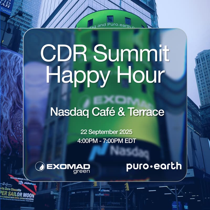 Cover Image for Puro.earth x Exomad Green Happy Hour @Nasdaq Terrace 10th floor