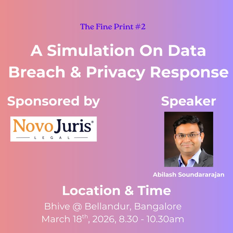 Cover Image for NovoJuris - The Fine Print #2: A Simulation On Data Breach & Privacy Response