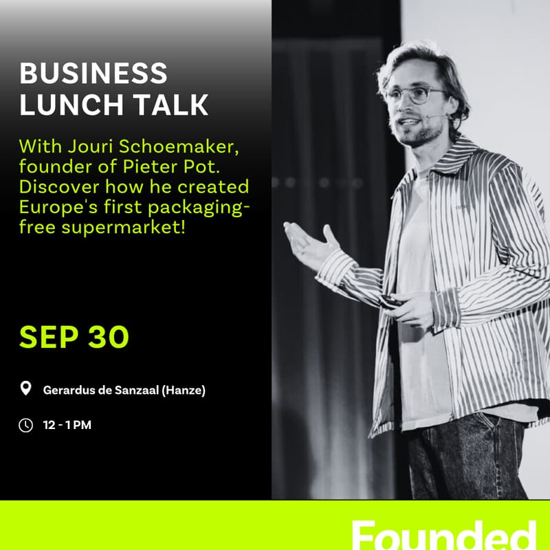 Cover Image for Business Lunch Talk - Jouri Schoemakers (Pieter Pot) @ Groningen