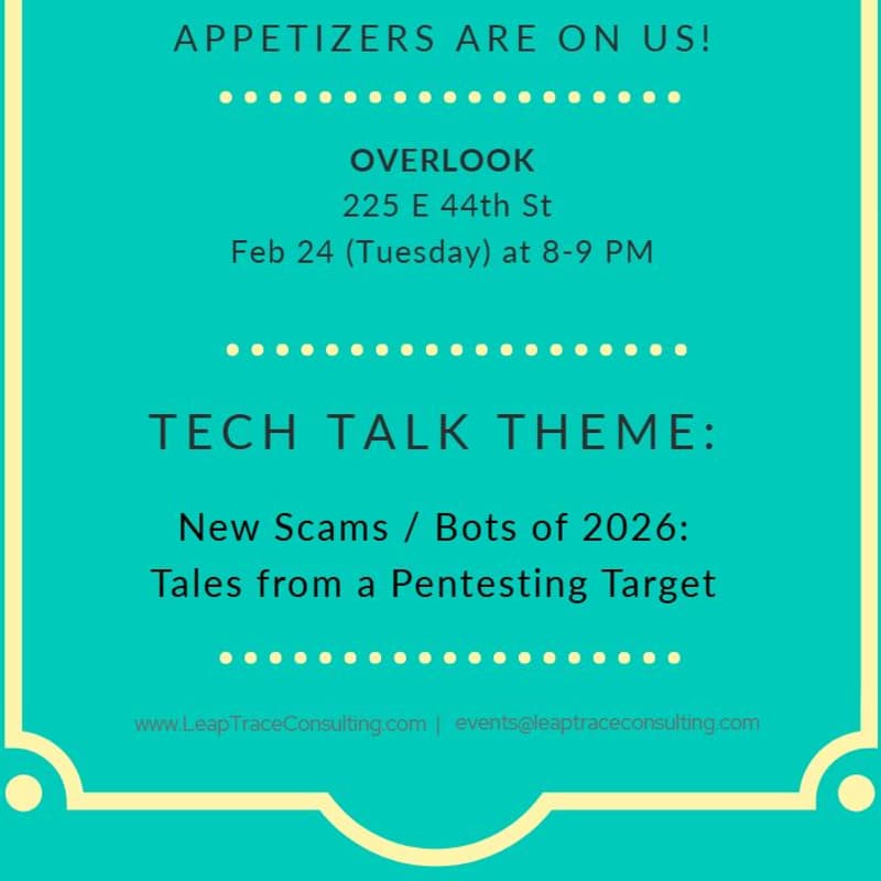 Cover Image for POSTPONED: Happy Hour: New Scams/Bots of 2026