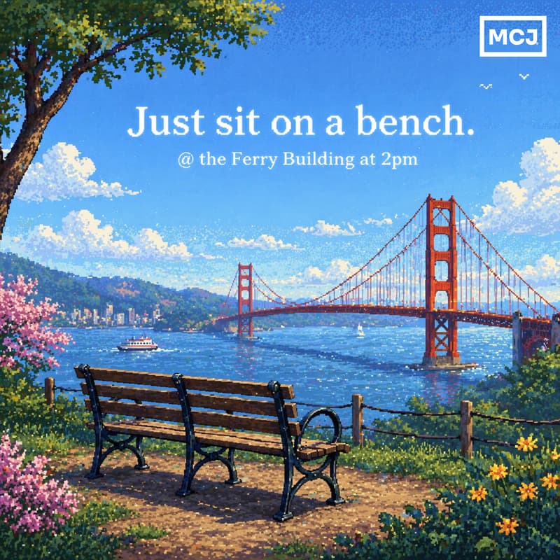 Cover Image for Just sit on a bench.