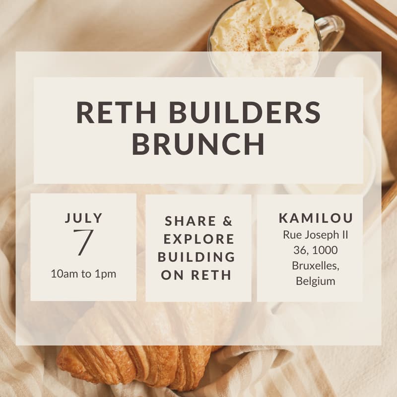 Cover Image for Reth Builders Brunch • EthCC Kickoff