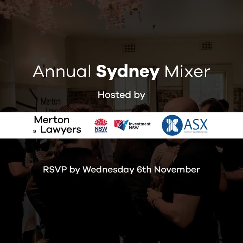 Cover Image for Merton Lawyers, ASX & Investment NSW's Annual Sydney Mixer