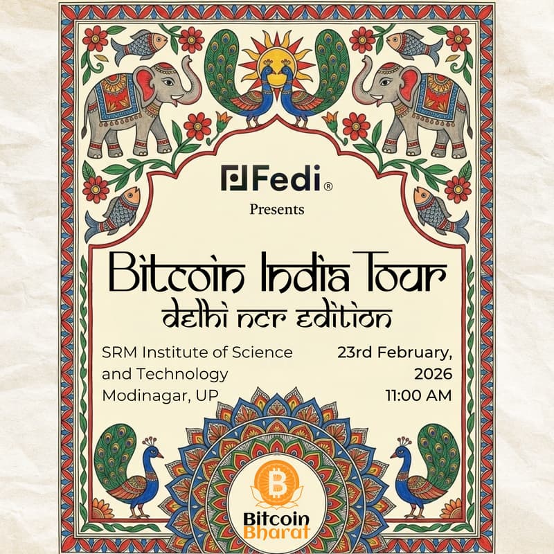 Cover Image for Bitcoin India Tour- Delhi NCR Edition