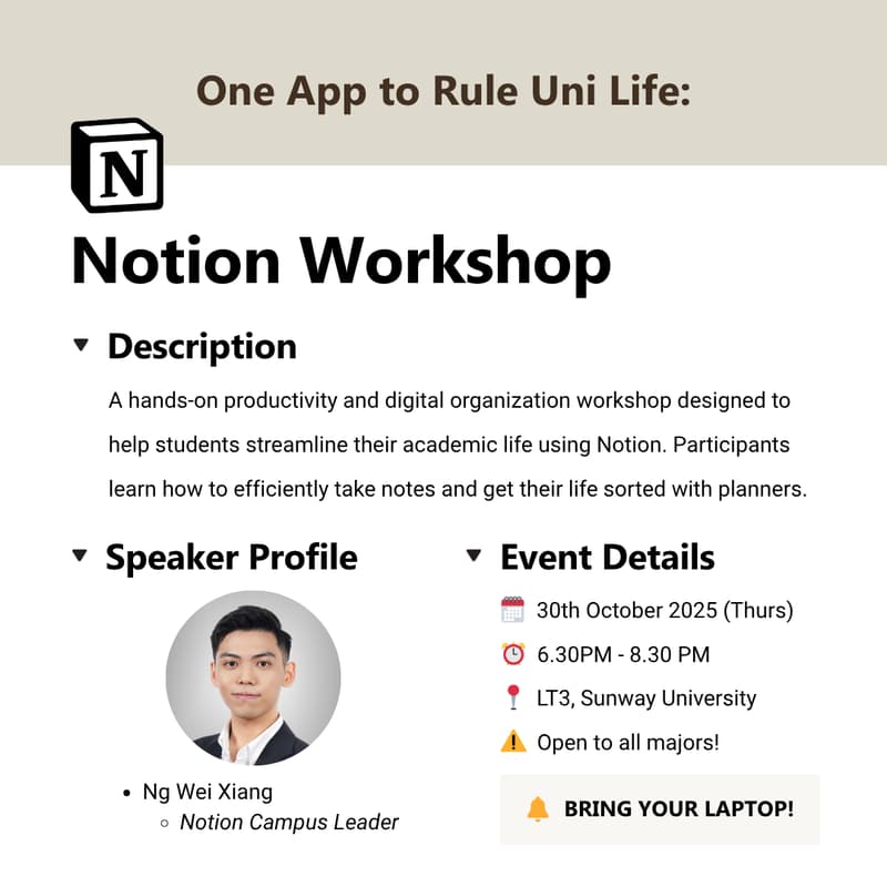 Cover Image for Notion Workshop