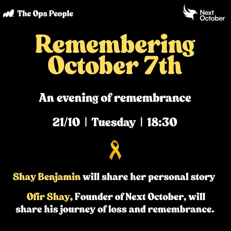 Cover Image for The Ops People invite you to Remember October 7th