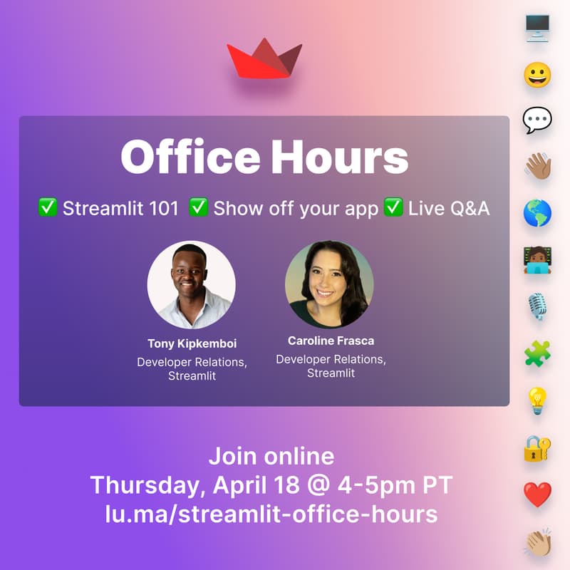 Cover Image for Streamlit Office Hours