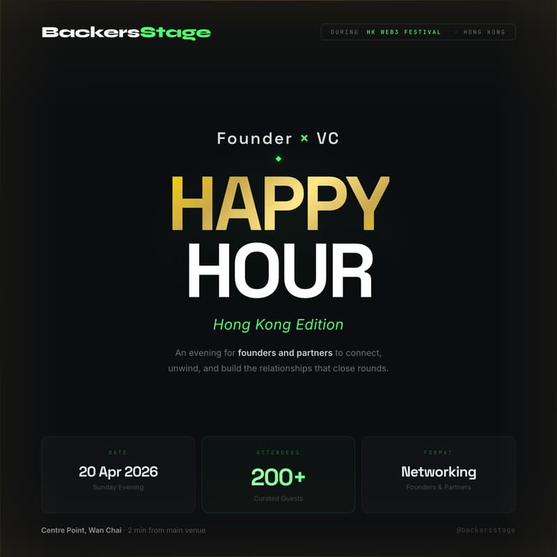 Cover Image for Founder x VC Happy Hour @ HK Web3 festival 🇭🇰