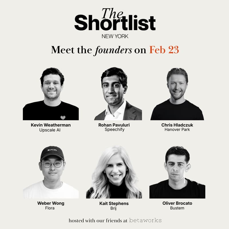 Cover Image for The Shortlist: February Founder Showcase (Virtual)