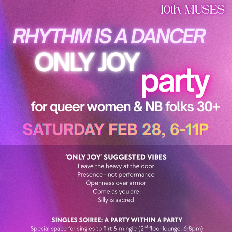 Cover Image for Rhythm is a Dancer Only Joy Party for Queer Women + Nonbinary Folks 30+ (Meatpacking District)