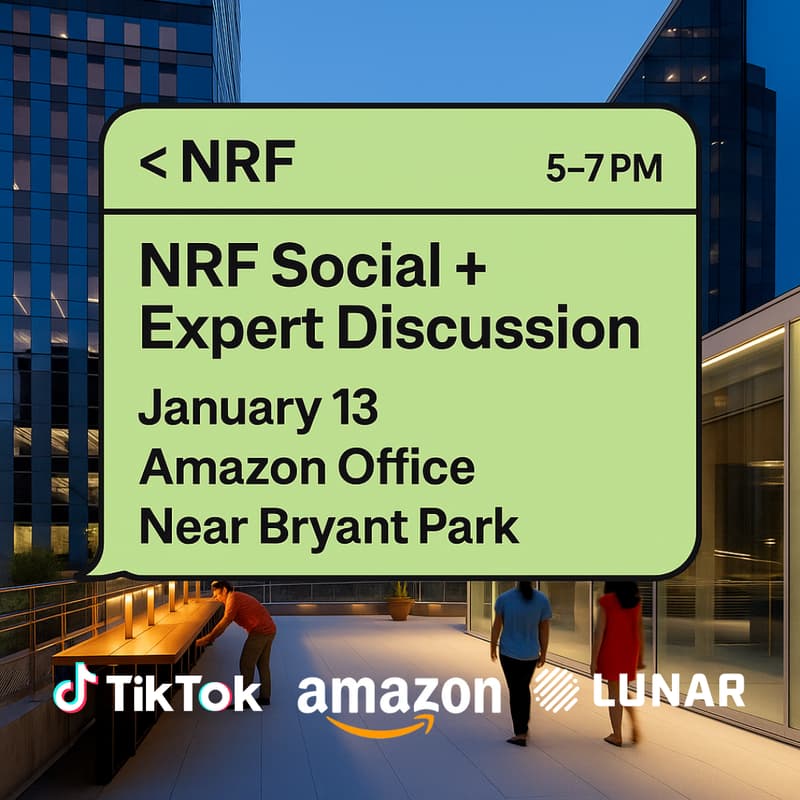 Cover Image for NRF Social + Expert Discussion: TikTok, Amazon, & Lunar Solar Group