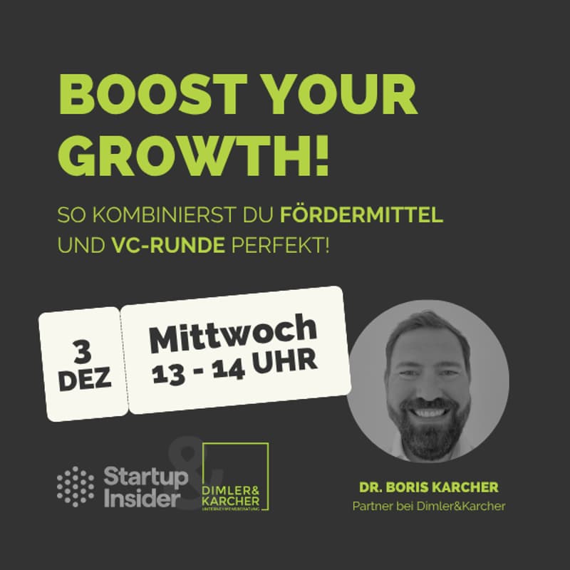 Cover Image for Boost your Growth! So kombinierst du Fördermittel und VC-Runde perfekt!