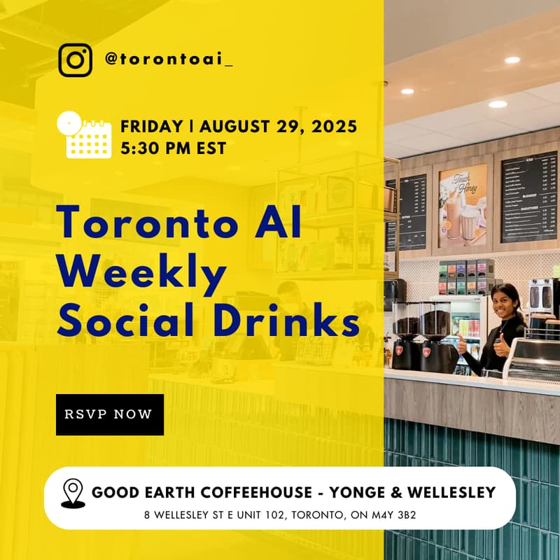 Cover Image for TorontoAI Weekly Social Drinks