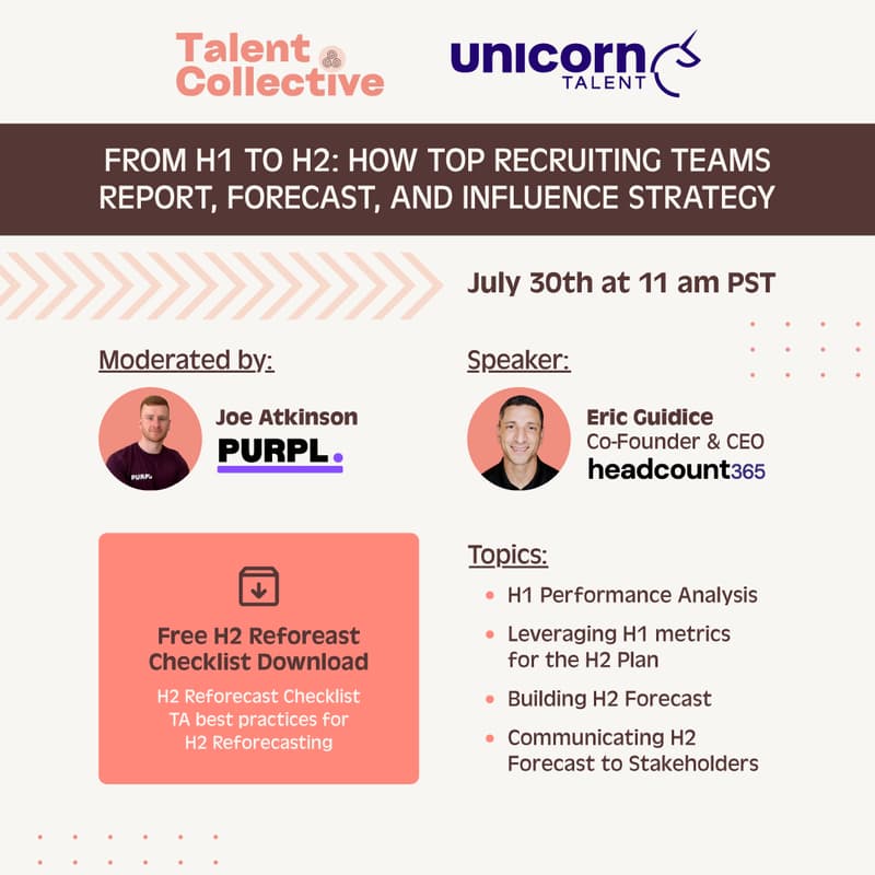 Cover Image for From H1 to H2: How Top Recruiting Teams Report, Forecast, and Influence Strategy