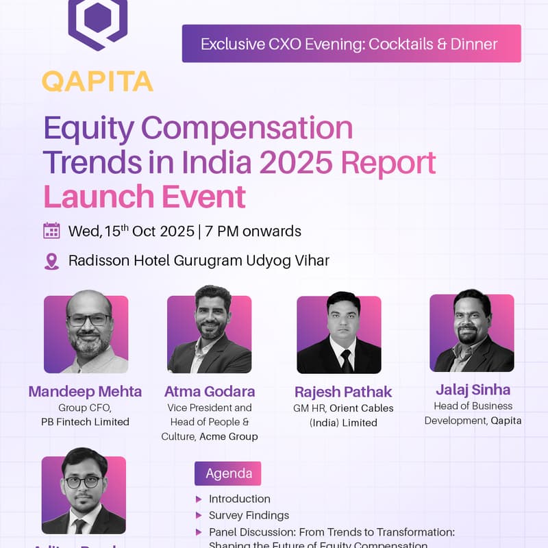 Cover Image for Equity Compensation Trends in India 2025 Report - Launch Event