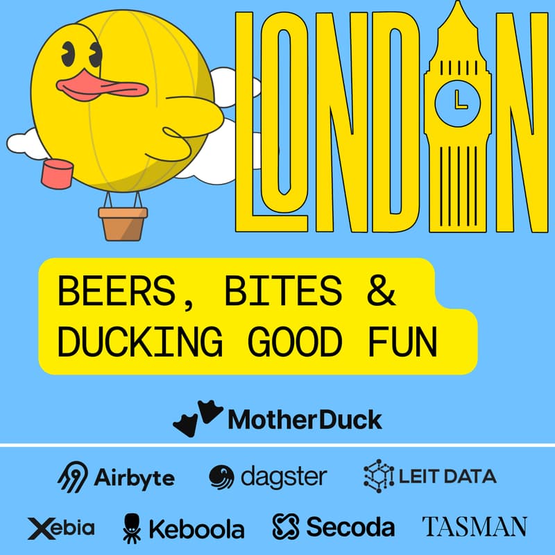 Cover Image for Beers, Bites & Good Ducking Fun at Big Data London!