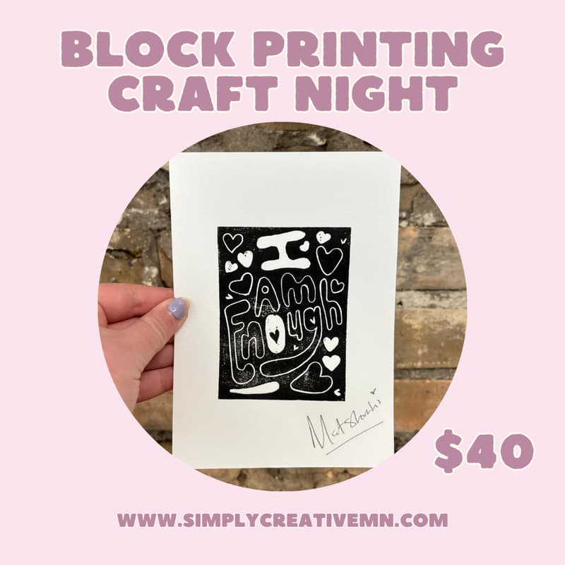 Cover Image for Block Printing Craft Night at Falling Knife Brewing