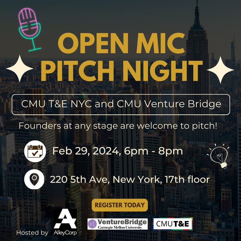 Cover Image for CMU: Open Mic Pitch Night NYC!
