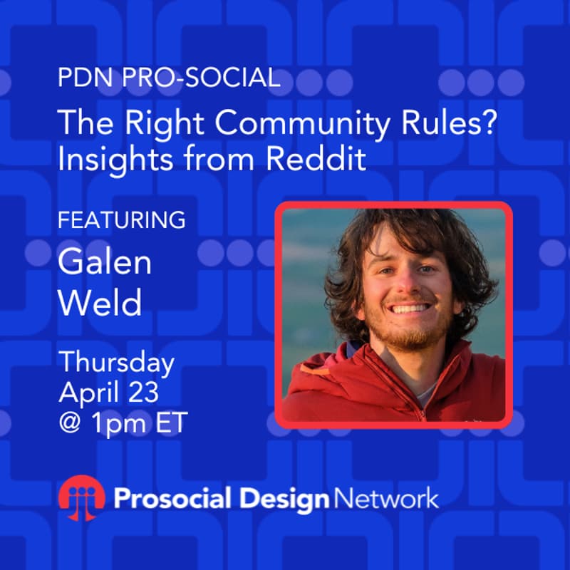 Cover Image for PDN Pro-Social. The Right Community Rules? Lessons from Reddit