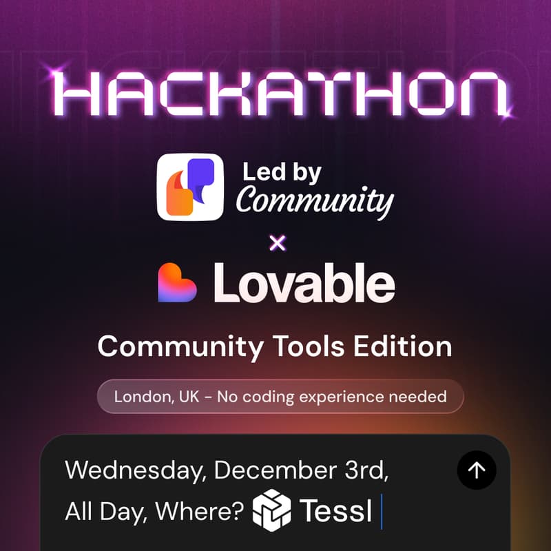 Cover Image for AI Lovable Hackathon: Community Tools Edition