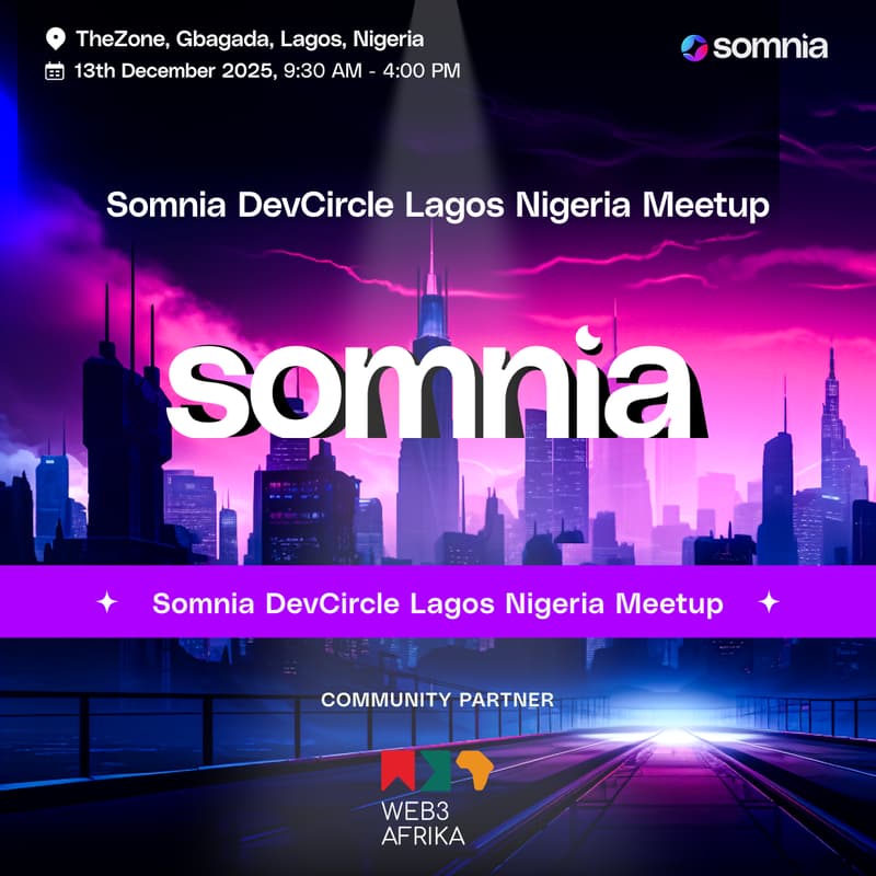 Cover Image for Somnia DevCircle Lagos Meetup
