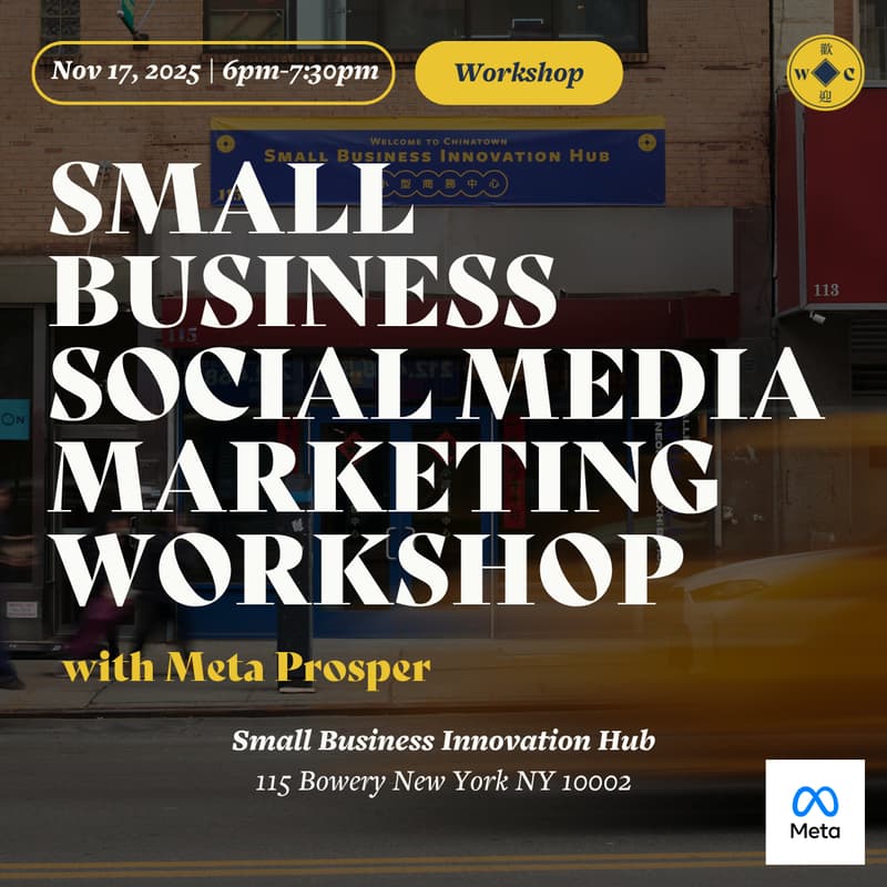 Cover Image for Small Business Social Media Marketing Workshop with Meta Prosper
