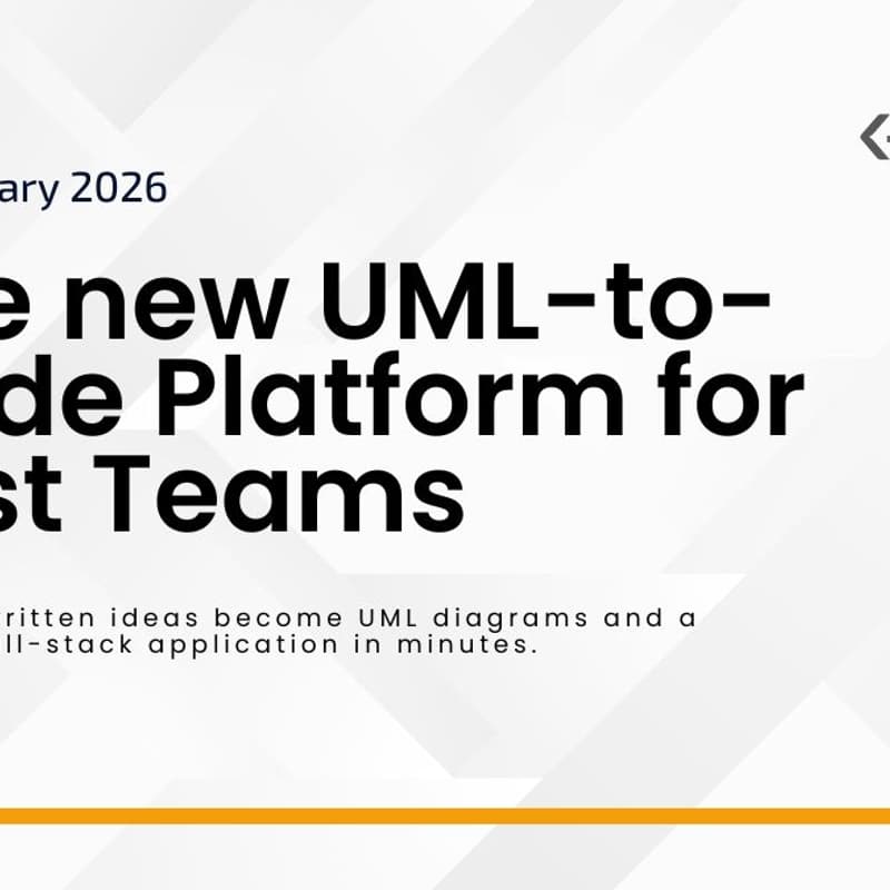 Cover Image for The New UML-to-Code Platform for Fast Teams
