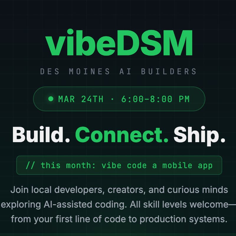 Cover Image for vibeDSM March Meetup