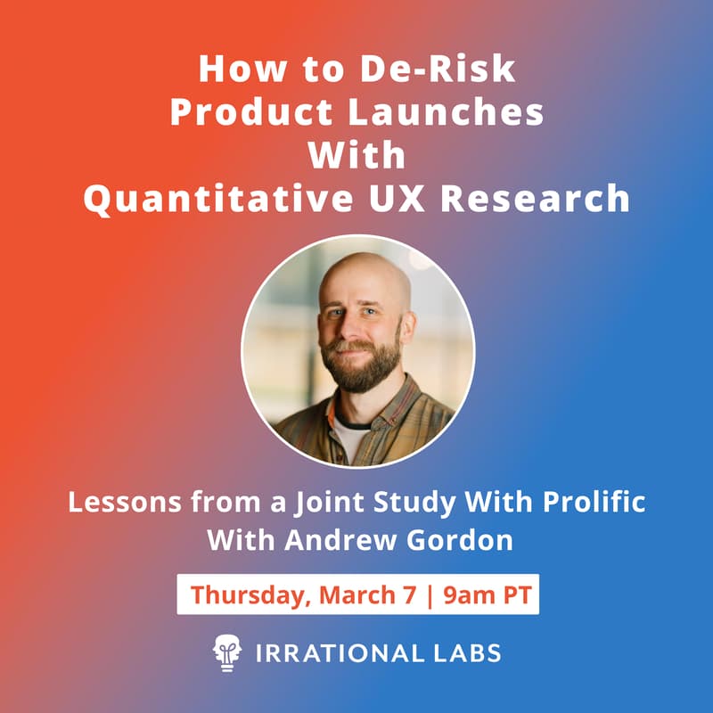 Cover Image for How to De-Risk Product Launches With Quantitative UX Research: Lessons from a Joint Study With Prolific