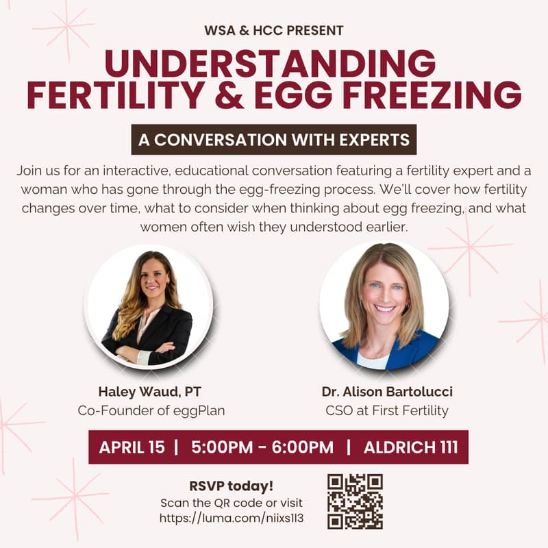Cover Image for WSA x HCC Presents: Understanding Fertility & Egg Freezing