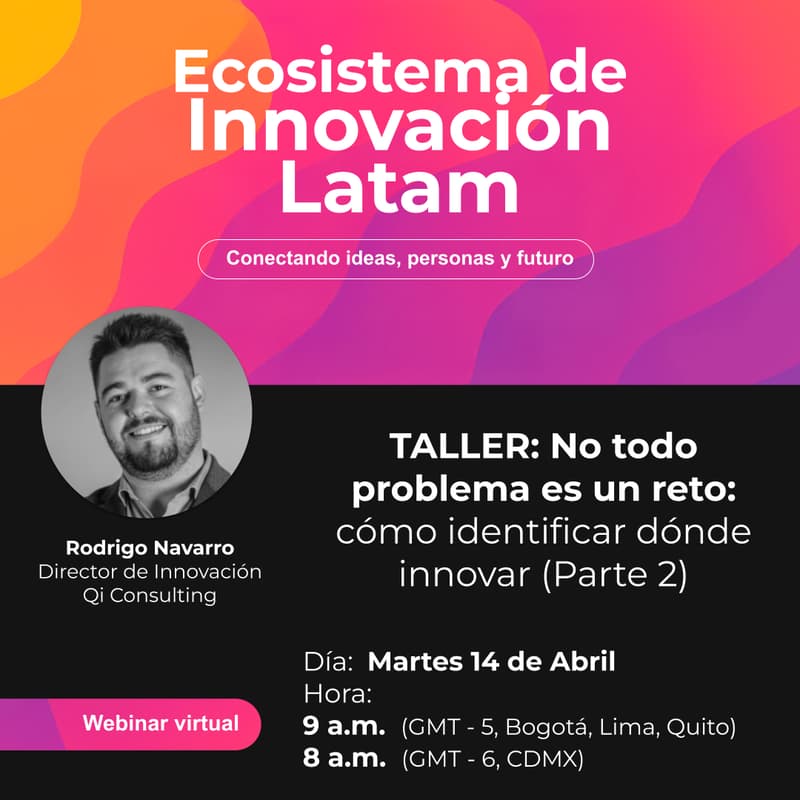 Cover Image for TALLER: No todo problema es un reto: cómo identificar dónde innovar (Parte 2)