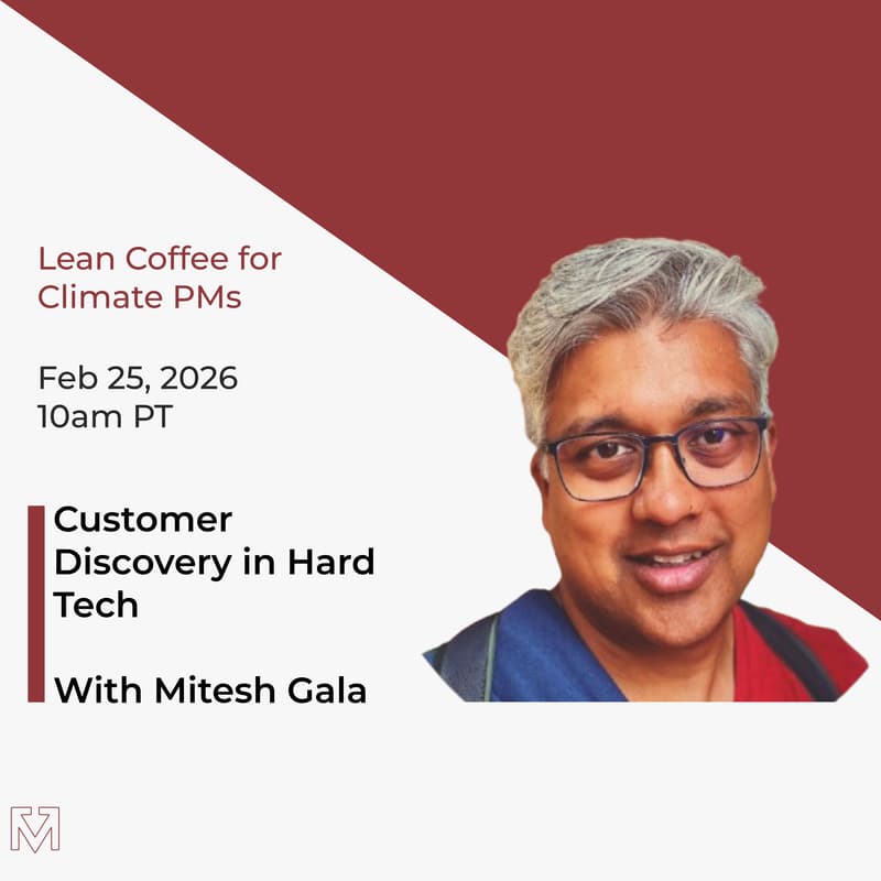 Cover Image for Lean Coffee for Climate Product Leaders & Founders