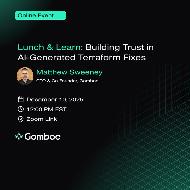 Cover Image for Lunch & Learn: Building Trust in AI-Generated Terraform Fixes